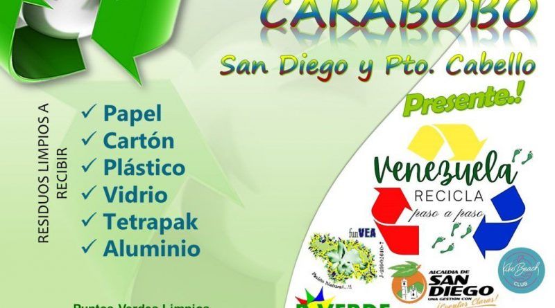 San Diego y Puerto Cabello activos en la jornada nacional “Venezuela, recicla paso a paso” este 25 de junio