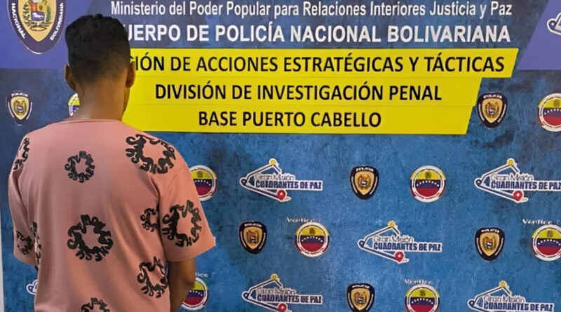 Detenido por violencia de género en Puerto Cabello