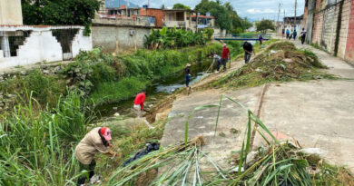 Continúa limpieza de canales de desagüe en Morón y Urama