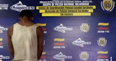 Sujeto detenido por robo y amenaza de muerte a su madre en Puerto Cabello