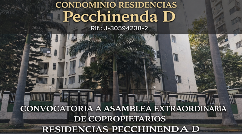 CONVOCATORIA A ASAMBLEA EXTRAORDINARIA DE COPROPIETARIOS