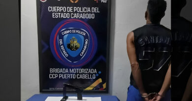 Detenido hombre con facsímil de Arma en Puerto Cabello